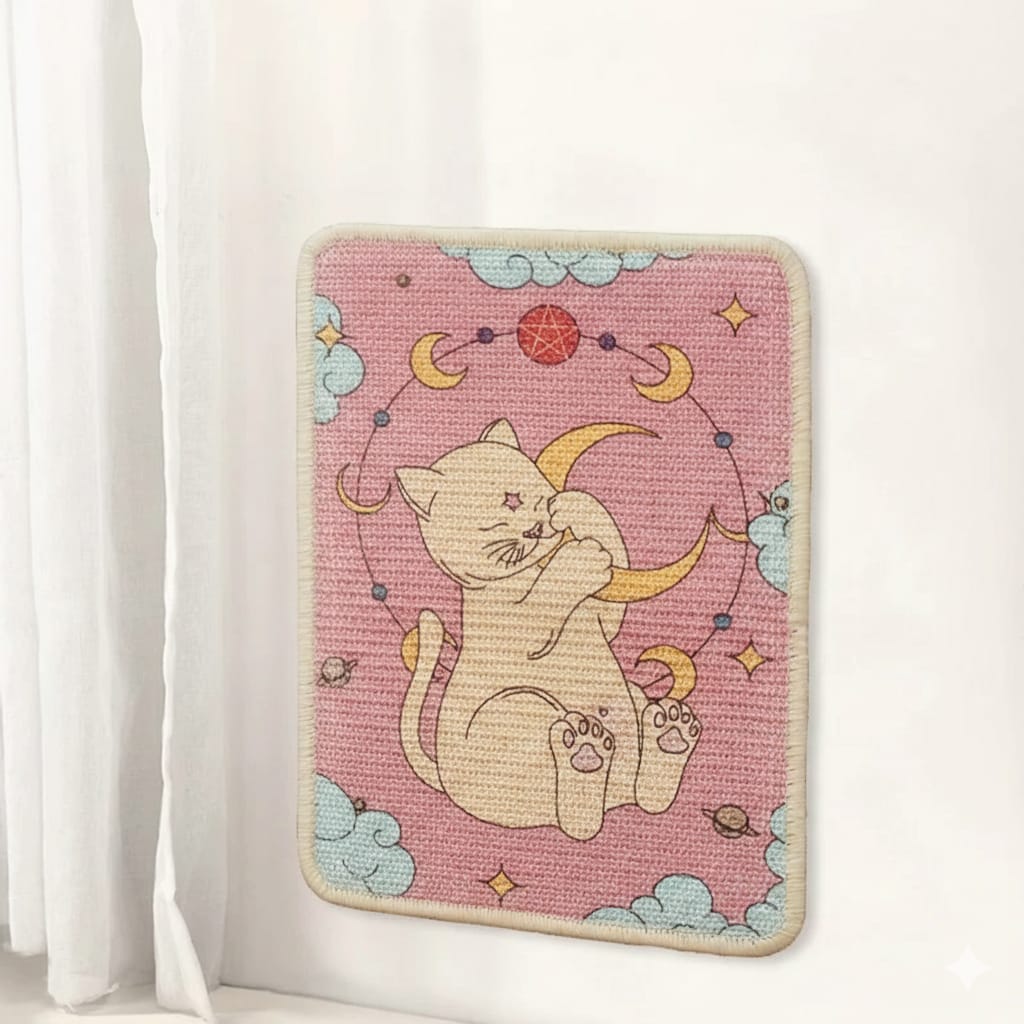 Classic Oil Painting Style Sisal Cat Scratcher Wall-Mounted Vertical